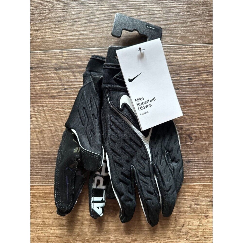 Nike Superbad 6.0 Football Receiver Gloves Black/White Adult Small NWT Orig $60